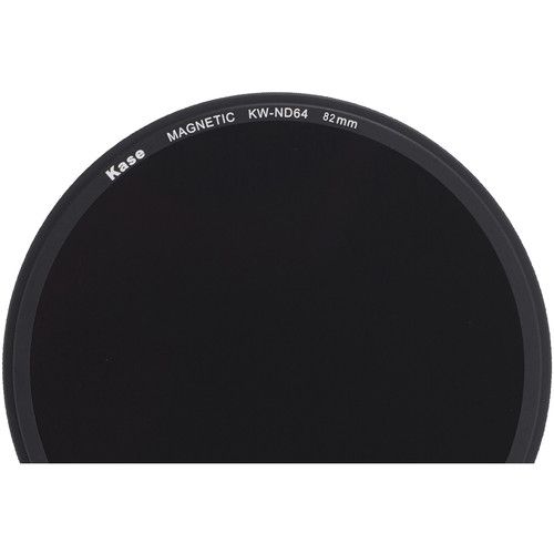  Kase Wolverine Magnetic ND64 Solid Neutral Density 1.8 Filter with 82mm Lens Adapter Ring (6-Stop)