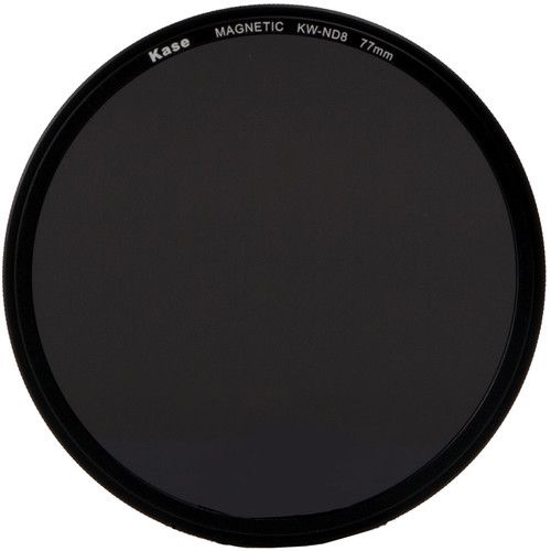  Kase Wolverine Magnetic ND8 Solid Neutral Density 0.9 Filter with 77mm Lens Adapter Ring (3-Stop)