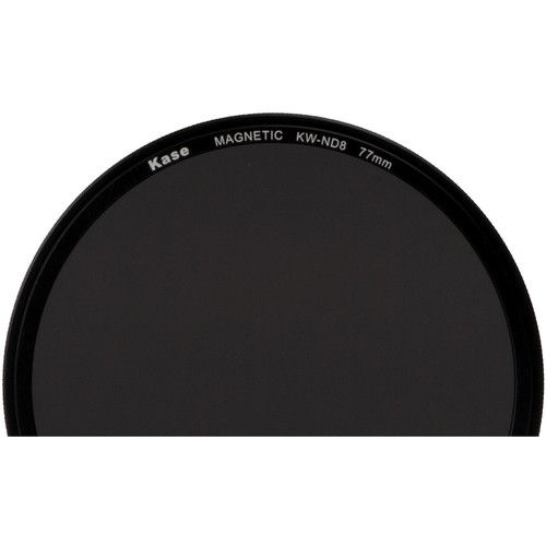  Kase Wolverine Magnetic ND8 Solid Neutral Density 0.9 Filter with 77mm Lens Adapter Ring (3-Stop)