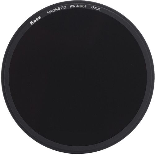  Kase Wolverine Magnetic ND64 Solid Neutral Density 1.8 Filter with 77mm Lens Adapter Ring (6-Stop)
