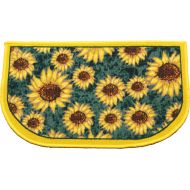 Kashi Home RS024120 D-Shape Mat with Latex Back Sunflower Series Kitchen Rug, 18 by 30