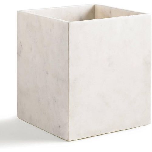  Waste Basket, Kassatex Pietra Marble Bath Accessories | Calacatta Marble