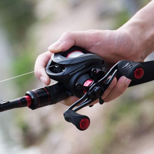  [아마존 핫딜] [아마존핫딜]KastKing Spartacus Baitcasting Fishing Reel Ultra Smooth 17.5 LB Carbon Fiber Drag, 6.3:1 Gear Ratio,11 + 1 Shielded Ball Bearings, Rubber Cork Handle Knobs