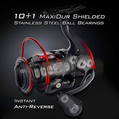  KastKing Sharky III Fishing Reel - New Spinning Reel - Carbon Fiber 39.5 LBs Max Drag - 10+1 Stainless BB for Saltwater or Freshwater - Oversize Shaft - Super Value!