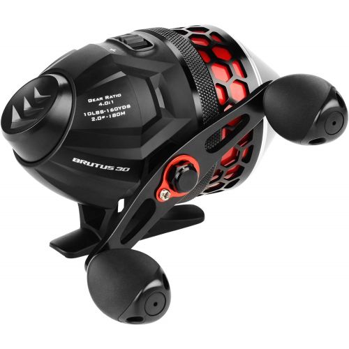  KastKing Brutus Spincast Fishing Reel,Easy to Use Push Button Casting Design,High Speed 4.0:1 Gear Ratio,5 MaxiDur Ball Bearings, Reversible Handle for Left/Right Retrieve, Include