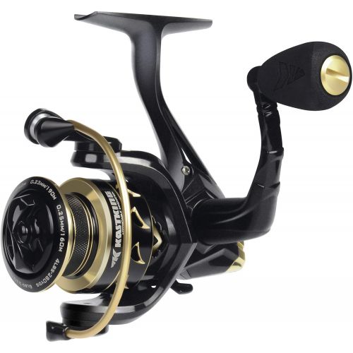  KastKing Valiant Eagle Gold Spinning Reel - 6.2:1 High-Speed Gear Ratio, Freshwater and Saltwater Fishing Reel, Faster Line Retrieve, Braid Ready Spool, 7+1 Shielded Stainless Stee