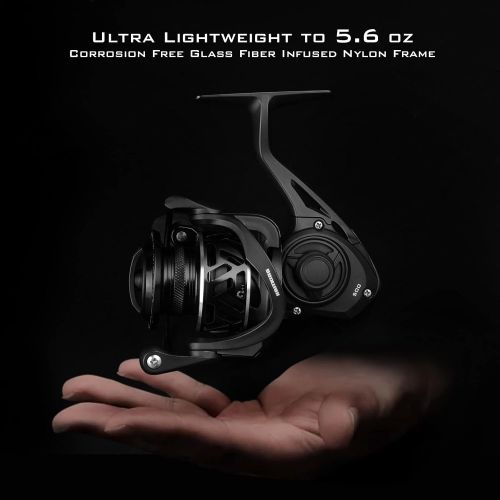  KastKing Zephyr Spinning Reel ? Fresh and Saltwater Fishing Reel ? 7+1 Stainless Steel Ball Bearings ? Up to 33 Lbs Carbon Fiber Drag - Oversized Stainless Steel Main Shaft ? Alumi