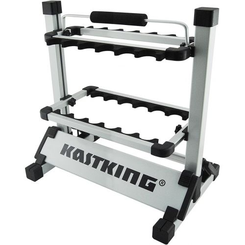  KastKing Fishing Rod Rack ? Perfect Fishing Rod Holder - Holds Up to 24 Rods - 24 Rod Rack for All Types of Fishing Rods and Combos/ 12 Rod Rack for Freshwater Rods - ICAST Award W