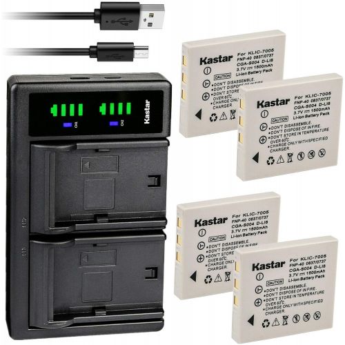  Kastar 4-Pack Battery and LTD2 USB Charger Replacement for Fujifilm NP-40 NP-40N Battery, Fujifilm BC-40N Charger, Fujifilm FinePix V10 Zoom, FinePix Z1, FinePix Z1 Zoom, FinePix Z