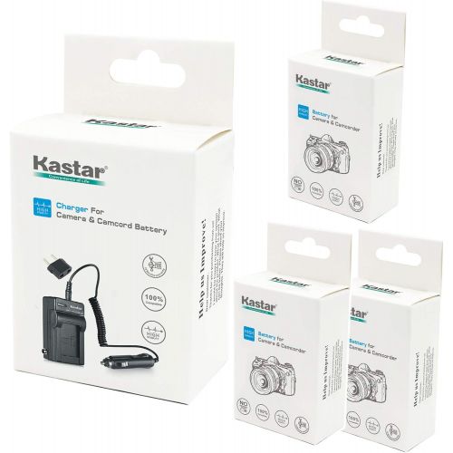  Kastar Battery 3-Pack + Charger for Fujifilm NP-W126 NP-W126s BC-W126 and Fuji HS30EXR HS33EXR HS35EXR HS50EXR X100F X-PRO1 X-PRO2 X-A1 X-A2 X-A3 X-A10 X-E1 X-E2 X-E2S X-E3 X-M1 X-