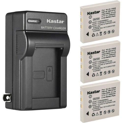 Kastar 3-Pack Battery and AC Wall Charger Replacement for Fujifilm NP-40 NP-40N Battery, BC-40N Charger, Fuji FinePix F402, FinePix F403, FinePix F420, FinePix F455, FinePix F455 Z