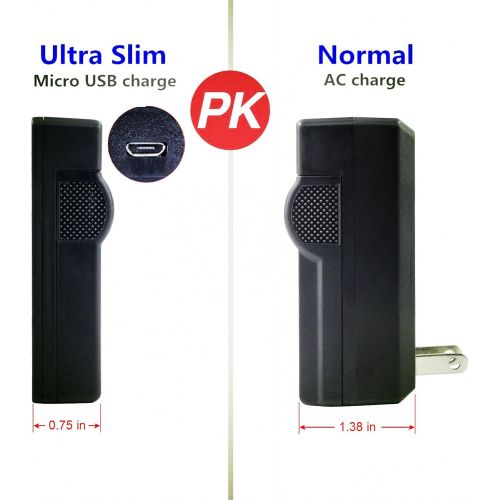  Kastar Battery (X2) & Slim USB Rapid Charger for Olympus LI-42B LI-40B, Fujifilm NP-45, Nikon EN-EL10, Kodak KLIC-7006 K7006, Casio NP-80 CNP80, D-Li63, D-Li108, Ricoh DS-6365 Batt