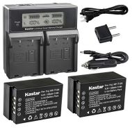 Kastar LCD Dual Fast Charger + 2X Battery for Fujifilm NP-T125 NPT125 Battery, Fujifilm BC-T125 Battery Charger, Fujifilm GFX 50S GFX50S GFX 50R GFX50R GFX 100 GFX100 Camera and Fu