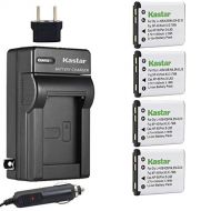 Kastar Battery (4-Pack) and Charger Kit for Fujifilm NP-45 NP-45A NP-45B NP-45S and Fujifilm FinePix XP20 XP22 XP30 XP50 XP60 XP70 XP80 XP90 T350 T360 T400 T500 T510 T550 T560 JX50