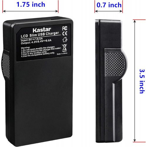  Kastar Battery (X2) & LCD Slim USB Charger for Fujifilm NP-W126 NP-W126S and FUJIFILM X-Pro2 X-Pro1 X-T2 X-TX-T10 X-E2S X-E2 X-E1 X-M1 X-A10 X-A3 X-A2 X-A1, FinePix HS50EXR HS30EXR