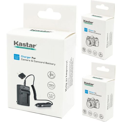  Kastar Compatible Battery 2x and Charger Replacement for Fujifilm NP-40, Panasonic CGA-S004, DMW-BCB7, Kodak KLIC-7005, Samsung SLB-0737, SLB-0837, Sanyo NP-40, D-Li8, Benq Dli-102