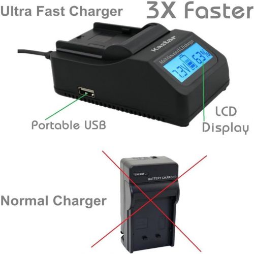  Kastar Fast Charger + Battery (2-Pack) for Fujifilm NP-45 NP-45A NP-45B NP-45S and Fujifilm FinePix XP20 XP22 XP30 XP50 XP60 XP70 XP80 XP90 T350 T360 T400 T500 T510 T550 T560 JX500