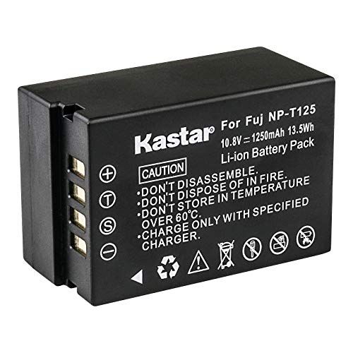  Kastar Battery 1 Pack for Fujifilm NP-T125 NPT125 Rechargeable Battery, Fujifilm BC-T125 Battery Charger, Fujifilm GFX 50S GFX50S GFX 50R GFX50R GFX 100 GFX100 Camera and Fujifilm