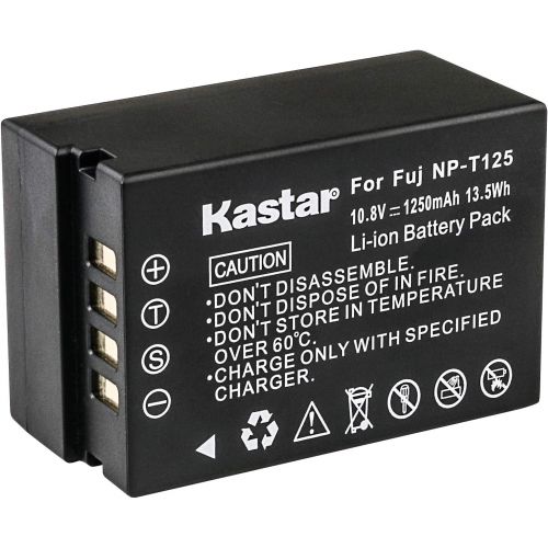  Kastar Battery 1 Pack for Fujifilm NP-T125 NPT125 Rechargeable Battery, Fujifilm BC-T125 Battery Charger, Fujifilm GFX 50S GFX50S GFX 50R GFX50R GFX 100 GFX100 Camera and Fujifilm