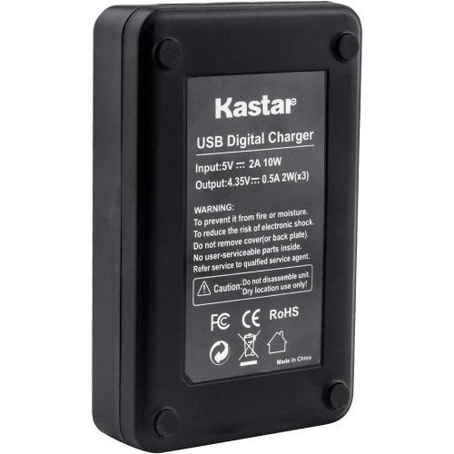  Kastar Battery 3-Pack + LCD Triple Charger Replacement for Olympus LI-42B LI-40B, Fujifilm NP-45 NP-45A NP-45B NP-45S, Nikon EN-EL10, Kodak KLIC-7006, Casio NP-80, Pentax D-Li63 D-