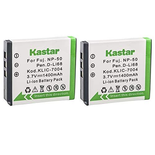  Kastar Battery 2X for Fujifilm NP-50 BC-50 BC-45W Fuji FinePix F50FD F60FD F70EXR F80EXR F100FD F200EXR F300EXR F500EXR F600EXR F770EXR F800EXR F900EXR Real 3D X20 XF1 XP100 XP150