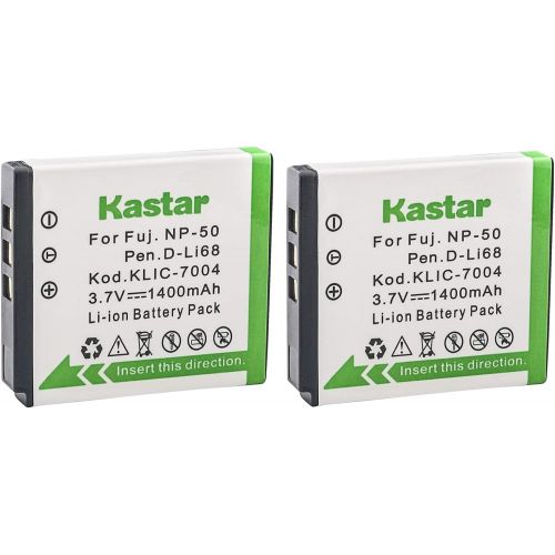  Kastar Battery 2X for Fujifilm NP-50 BC-50 BC-45W Fuji FinePix F50FD F60FD F70EXR F80EXR F100FD F200EXR F300EXR F500EXR F600EXR F770EXR F800EXR F900EXR Real 3D X20 XF1 XP100 XP150