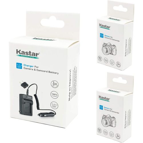  Kastar Battery 2X + Charger for Panasonic Lumix CGA-S005 CGA-S005A/1B CGA-S005E CGA-S005GK DMW-BCC12 & Lumix DMC-FS1 DMC-FS2 DMC-FX01 DMC-FX07 DMC-FX1 DMC-FX3 DMC-FX180 DMC-LX1 DMC