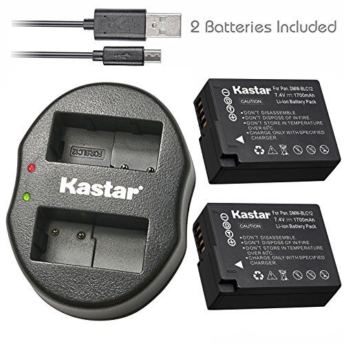  Kastar Battery X2 & Dual USB Charger for Panasonic DMW-BLC12 Lumix DMC-FZ200 FZ300 DMC-FZ1000 FZ2000 FZ2500 DMC-G5 DMC-G6 DMC-G7 DMC-GX8 DMC-G85 DMC-GH2 Sigma BP-51 dp1 dp2 dp3 Lei