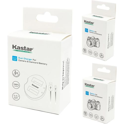  Kastar Battery X2 & Dual USB Charger for Panasonic DMW-BLC12 Lumix DMC-FZ200 FZ300 DMC-FZ1000 FZ2000 FZ2500 DMC-G5 DMC-G6 DMC-G7 DMC-GX8 DMC-G85 DMC-GH2 Sigma BP-51 dp1 dp2 dp3 Lei