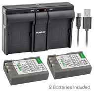 Kastar EN-EL9a 2X Battery + USB Dual Charger for Nik EN-EL9, ENEL9, EN-EL9a, ENEL9A, MH-23 and Nik D3000, D5000, D40, D60, D40X SLR Cameras