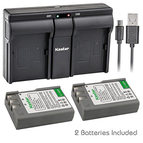  Kastar EN-EL9a 2X Battery + USB Dual Charger for Nik EN-EL9, ENEL9, EN-EL9a, ENEL9A, MH-23 and Nik D3000, D5000, D40, D60, D40X SLR Cameras