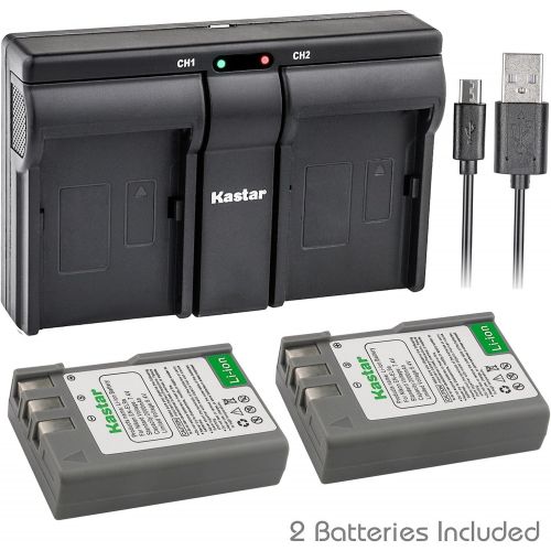  Kastar EN-EL9a 2X Battery + USB Dual Charger for Nik EN-EL9, ENEL9, EN-EL9a, ENEL9A, MH-23 and Nik D3000, D5000, D40, D60, D40X SLR Cameras