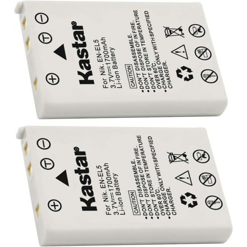  Kastar EN-EL5 Battery (2 Packs) for Nikon CoolPix 3700 4200 5200 5900 7900 CoolPix P3 P4 CoolPix P80 P90 CoolPix P100 P500 P510 P520 P530 CoolPix P5000 P5100 CoolPix P6000 CoolPix