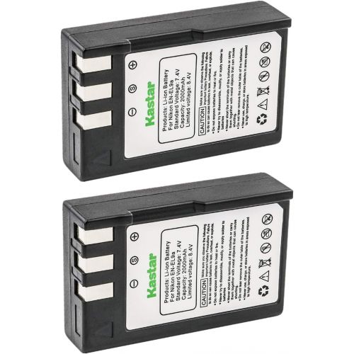  Kastar 2 Packs EN-EL9 Compatible Battery Replacement for Nikon EN-EL9, EN-EL9a, EN-EL9e Batteries and Nikon D40, D40x, D60, D5000, D3000 Cameras, Nikon MH-23 Charger