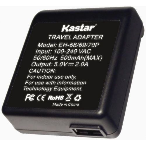  Kastar AC Adapter Charger & UC-E6 Cable for EH-70P EH-69 EH-68 Coolpix P100 P530 P Series and Coolpix S2700 S2800 S3500 S3600 S3700 S Series Digital Cameras (Detail Model Check Des