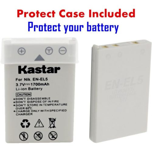  Kastar Battery 3-Pack + Charger Kit Replacement for Nikon EN-EL5, MH-61 and Nikon Coolpix 3700, 4200, 5200, 5900, 7900, P3, P4, P80, P90, P100, P500, P510, P520, P530, P5000, P5100