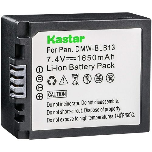  Kastar 2-Pack DMW-BLB13 Battery and LCD AC Charger Compatible with Panasonic DMW-BLB13E DMW-BLB13GK DMW-BLB13PP Lumix DMC-G1 DMC-G1A DMC-G1R DMC-G1WEG DMC-G1WEG-R DMC-G1K DMC-G1K-K