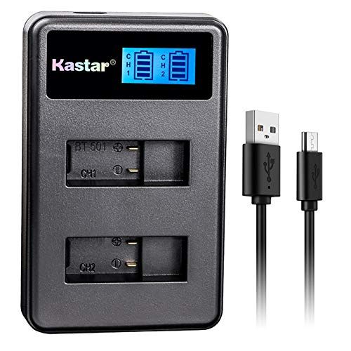  Kastar LCD Dual Slim Charger for GoPro HERO5, Hero 5 Black, Gopro5 and GoPro AHDBT-501, AHBBP-501 Sport Camera (Compatible with Firmware v01.57, v01.55 and Future Update)