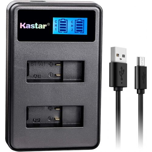  Kastar LCD Dual Slim Charger for GoPro HERO5, Hero 5 Black, Gopro5 and GoPro AHDBT-501, AHBBP-501 Sport Camera (Compatible with Firmware v01.57, v01.55 and Future Update)