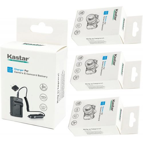  Kastar AHDBT-002 Battery (3-Pack) and Charger Kit Replacement for GoPro AHDBT-001, AHDBT-002 Work with GoPro HD HERO1, HERO2, GoPro Original HD Hero Cameras