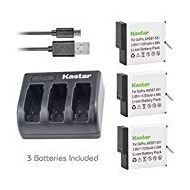 Kastar Battery (3-Pack) & USB Triple Charger for GoPro HERO5, Hero 5 Black, Gopro5 and GoPro AHDBT-501, AHBBP-501 Sport Camera (Compatible with Firmware v01.57, v01.55 and Future U