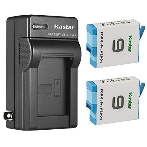  Kastar 2-Pack 3.85V 1900mAh Battery and AC Wall Charger Replacement for GoPro HERO9 Hero 9, GoPro ADDBD-001 Battery, GoPro HERO9 Black Edition, Hero 9 Black Edition, Go Pro 9 Editi