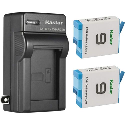  Kastar 2-Pack 3.85V 1900mAh Battery and AC Wall Charger Replacement for GoPro HERO9 Hero 9, GoPro ADDBD-001 Battery, GoPro HERO9 Black Edition, Hero 9 Black Edition, Go Pro 9 Editi