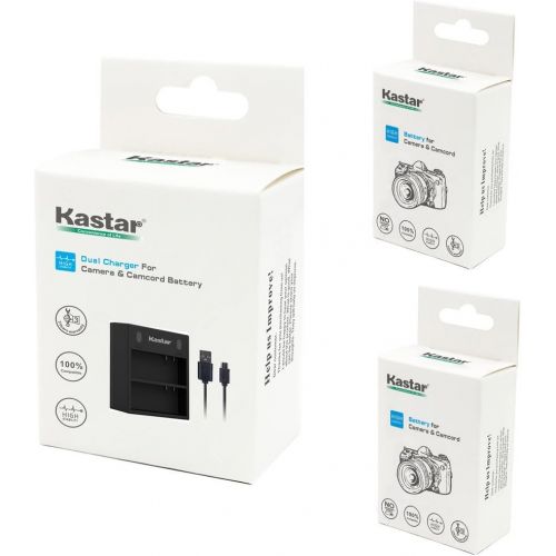  Kastar Battery (X2) & Dual USB Charger for GoPro AHDBT-201, AHDBT-301, AHDBT-302, Gopro3 and GoPro Hero3+, Hero3, HD Motorsports Hero, Surf Hero, Hero Naked, Hero 960, Hero HD 1080