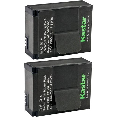  Kastar GOPRO3 Battery (2-Pack) for GoPro HD HERO3, HERO3+, AHDBT-302 Work with GoPro AHDBT-201, AHDBT-301, AHDBT-302