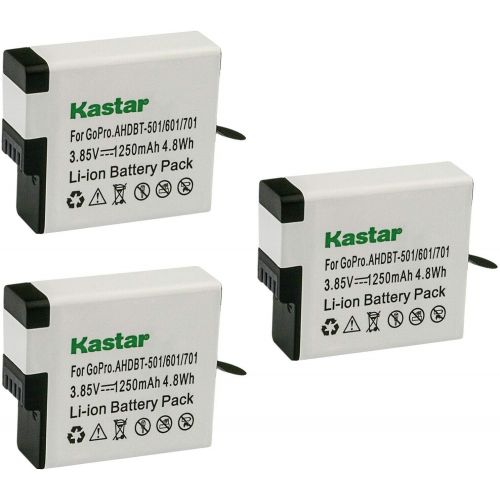  Kastar 3-Pack Battery Replacement for Gopro Hero 6 HD Black, HERO6 Silver, Hero 6 HD Silver, Hero 7 Action Camera, HERO7 Black, Hero 7 HD Black, HERO7 Silver, Hero 7 HD Silver Spor