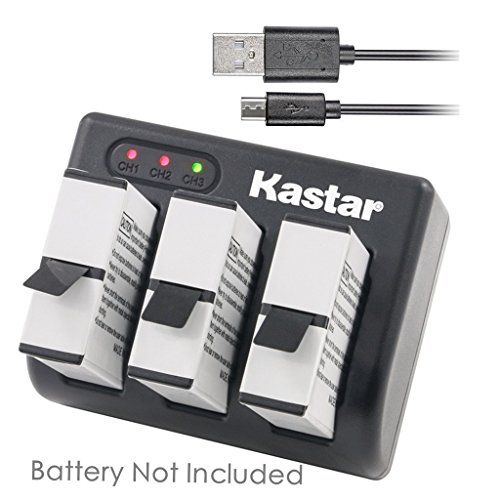  Kastar USB Triple Charger for GoPro HERO5, Hero 5 Black, Gopro5 and GoPro AHDBT-501, AHBBP-501 Sport Camera (Compatible with Firmware v01.57, v01.55 and Future Update)