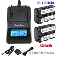 Kastar Fast Charger and Battery (2-Pack) for Sony NP-FM30 NP-FM50 NP-FM51 NP-QM50 NP-QM51 NP-FM55H and CCD-TR DCR-PC DCR-TRV DCR-DVD DSR-PDX GV HVL Series Camcorder (search the mod