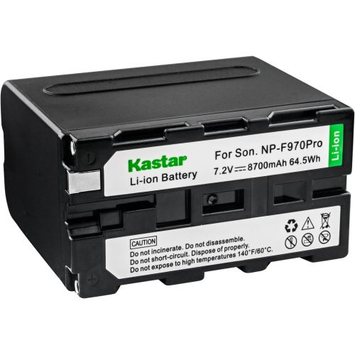  Kastar Battery 2 Pack for Sony NP-F970 Pro NP-F990 NP-F975 NP-F970 NP-F960 NP-F950 NP-F930 NP-F770 NP-F750 NP-F730 NP-F570 NP-F550 NP-F530 NP-F330 Battery, Sony Camcorder and LED V