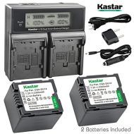 Kastar LCD Dual Smart Fast Charger & 2 x Battery for Panasonic CGR-DU14, CGA-DU14 and PV-GS31, PV-GS33,PV-GS34, PV-GS35, PV-GS39, PV-GS400, PV-GS500, PV-GS50, PV-GS50S, PV-GS55 Dig